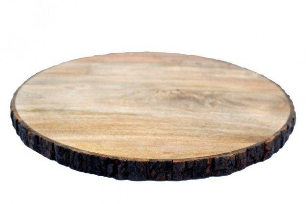 Sifcon Large Round Wooden Bark Board