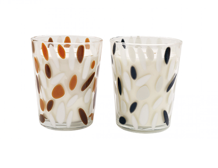Sifcon Mottled Glass Candle 15.5x18cm