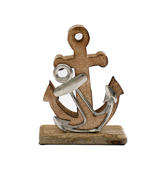 Sifcon Seashore Anchor On Wooden Base - Small
