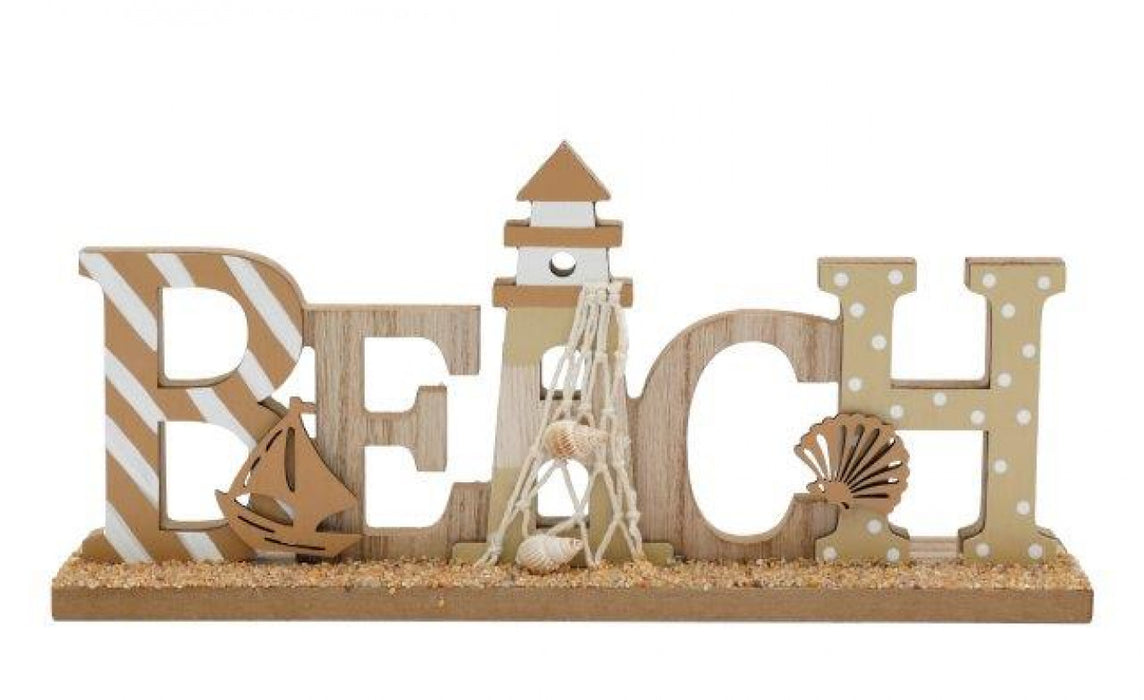 Sifcon Seashore Natural Beach Worded Wooden Decoration