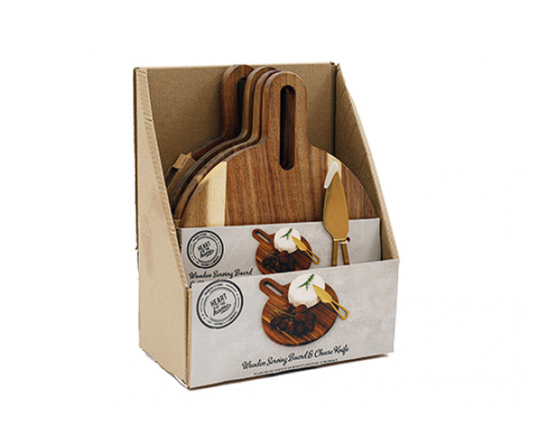 Sifcon Wooden Serving Board With Cheese Knife