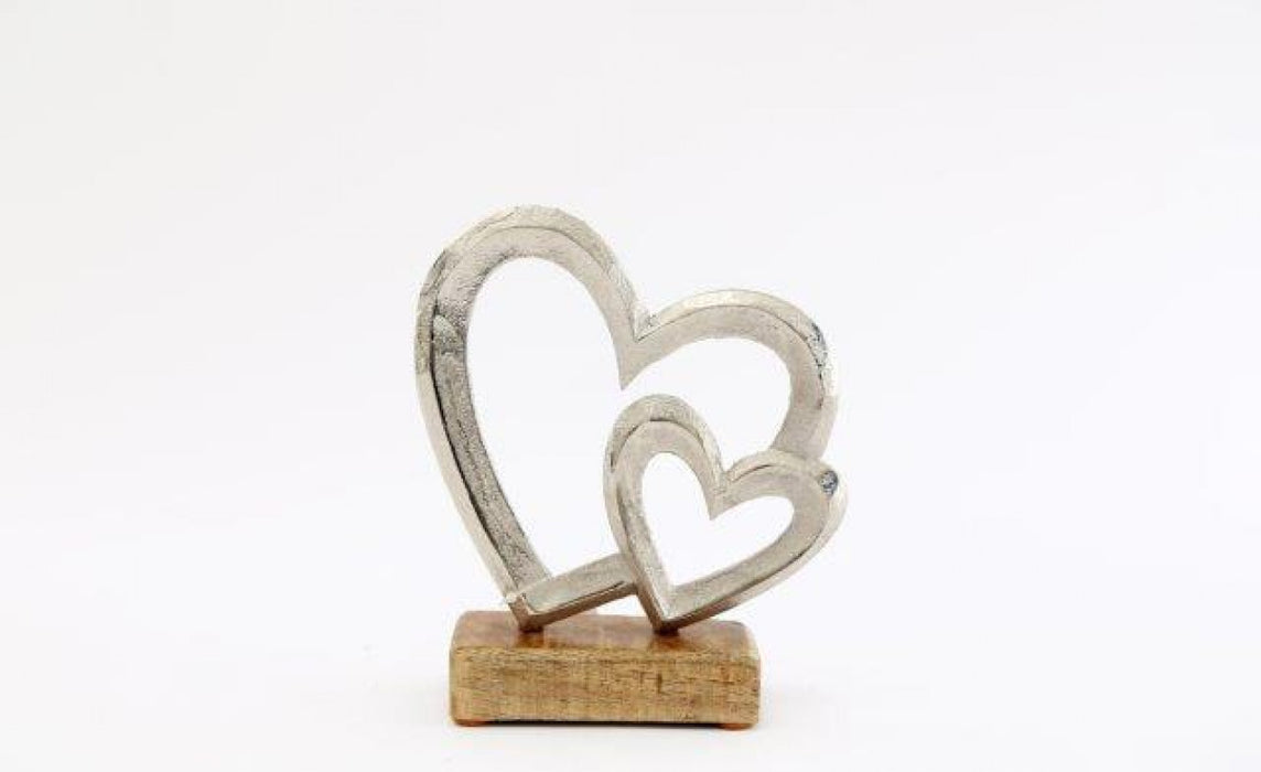 Sifcon Two Hearts On Wooden Base Small