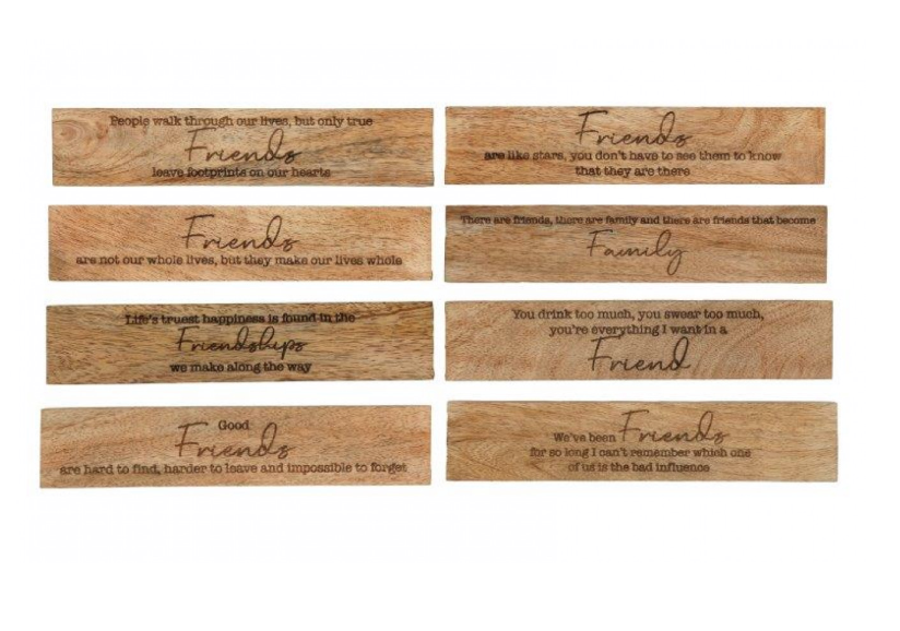 Sifcon Friends Saying Wooden Plaque 26x5cm