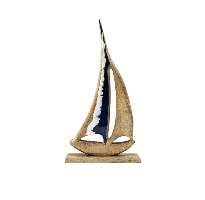 Sifcon Wooden Boat Decoration 20 x 24cm