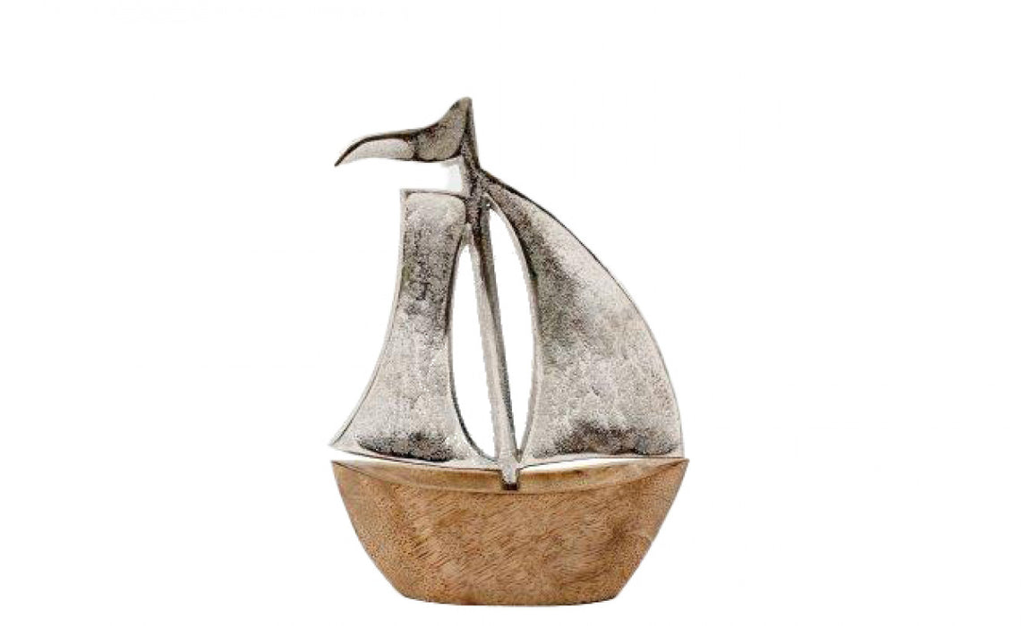 Sifcon Seashore Wooden/ Metal Boat Ornament