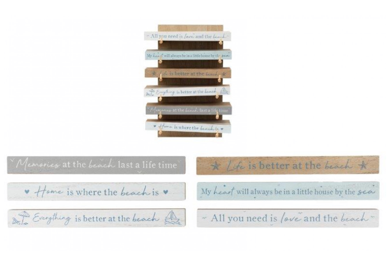 Sifcon Beach Saying Wooden Plaque 26x5cm