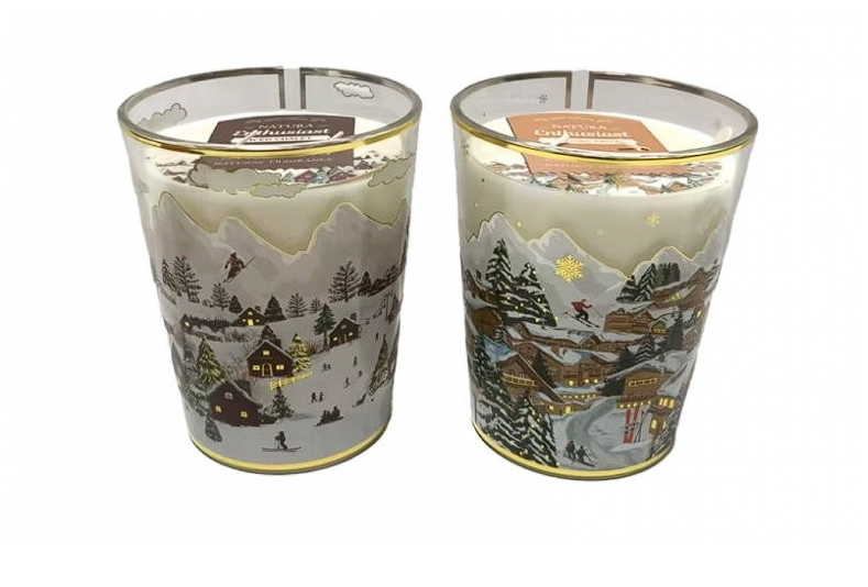 Sifcon Xmas Scene Candlepot 15x18cm