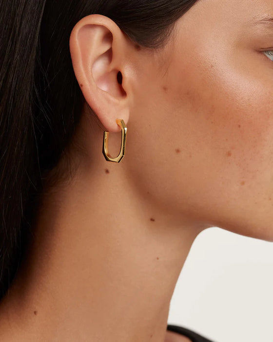 PDPAOLA Signature Link Earrings Gold