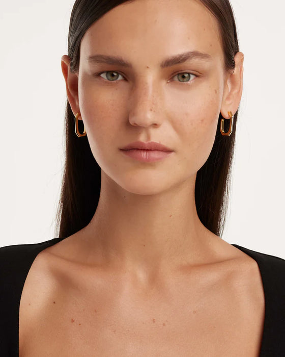 PDPAOLA Signature Link Earrings Gold