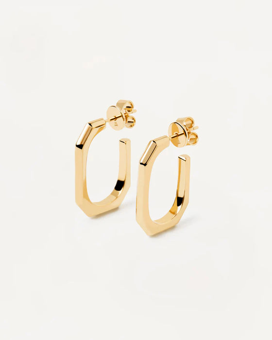 PDPAOLA Signature Link Earrings Gold