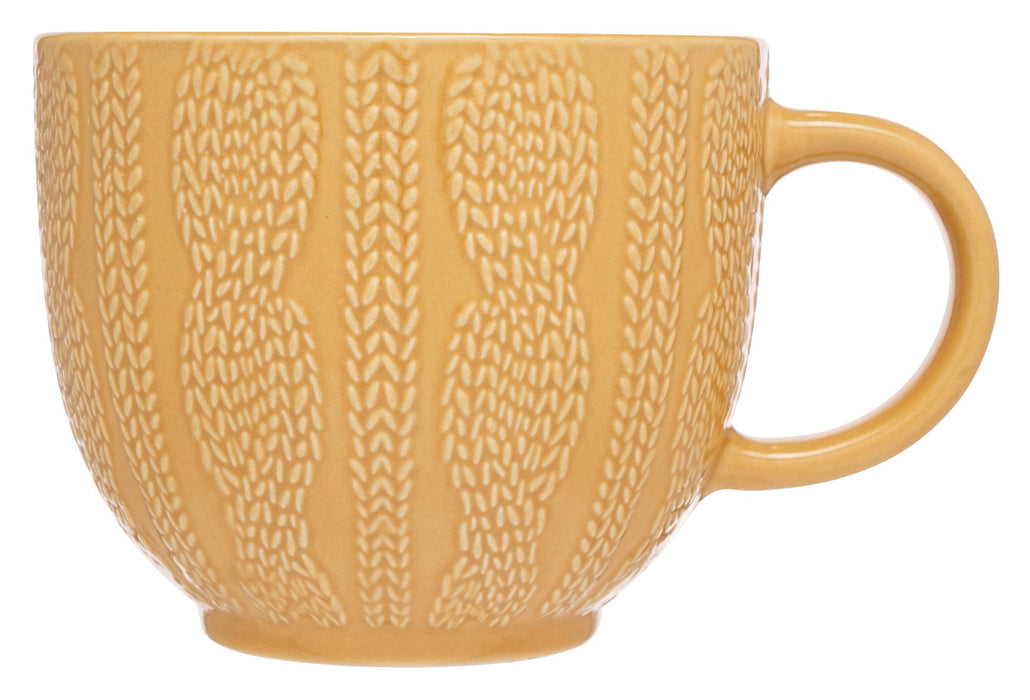 Siip Embossed Knit Mug Mustard