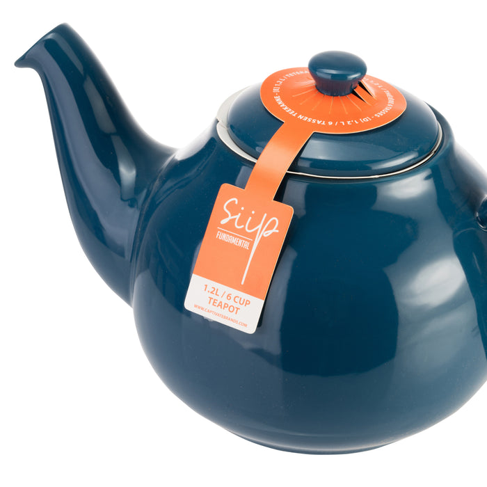 Siip Solid Glaze Dark Blue 6 Cup Teapot