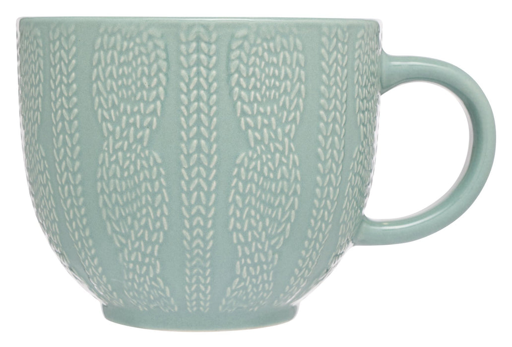 Siip Embossed Knit Mug Turquoise