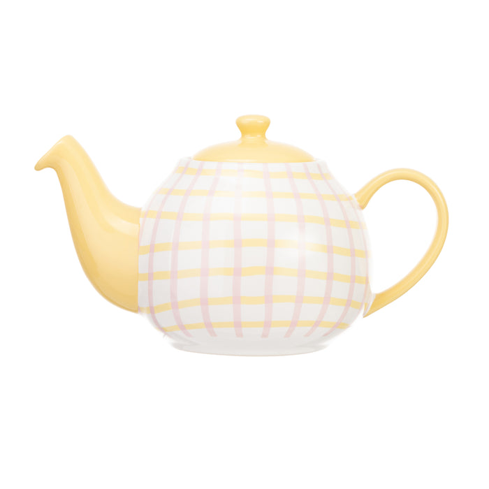 Siip Gingham 2 Cup Pink Teapot