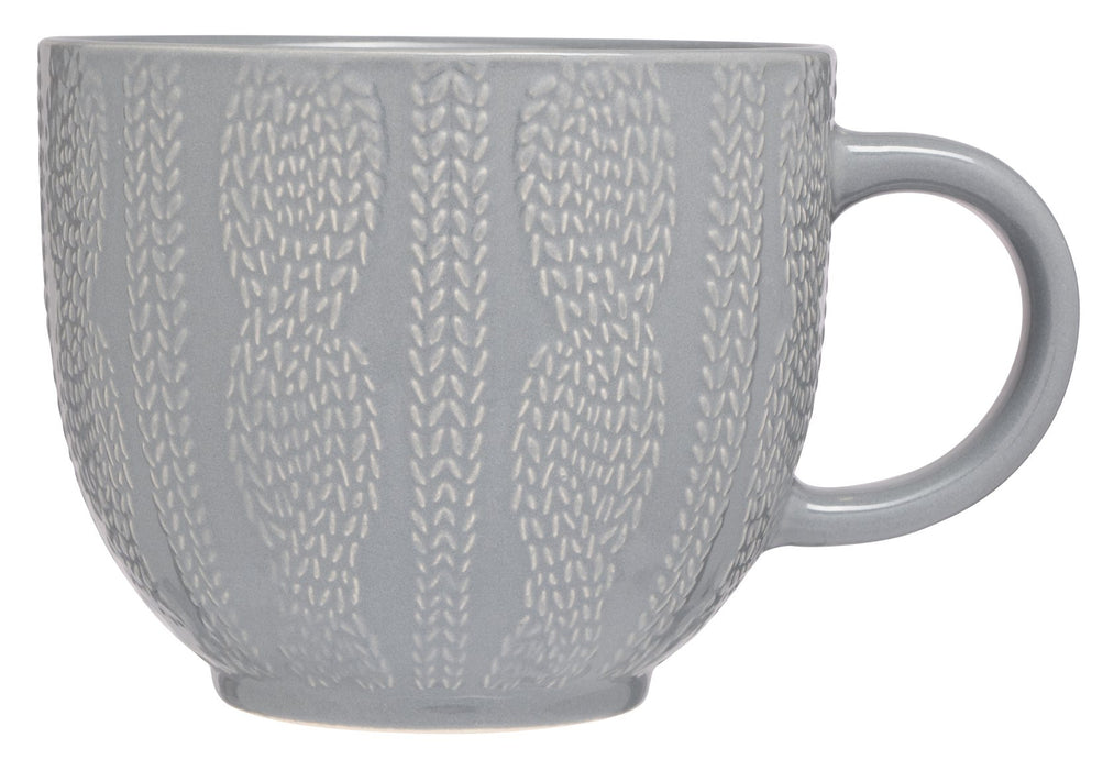 Siip Embossed Knit Mug Grey