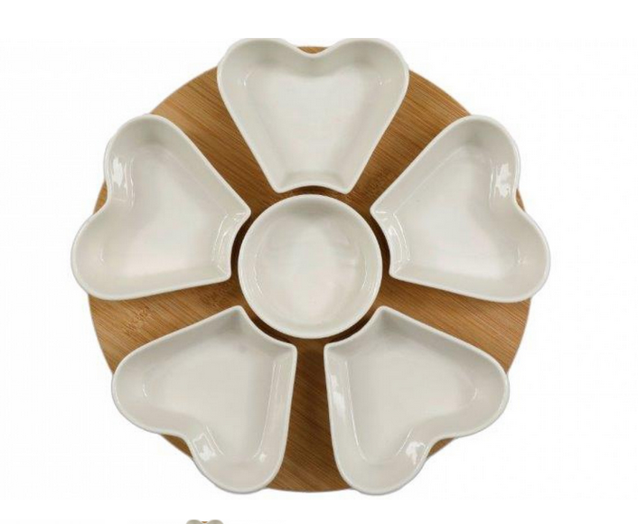 Sifcon 6pc Tapas Set With Bamboo Tray