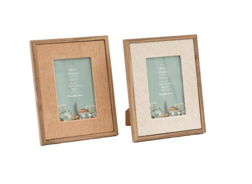 Sil 4x6 Mushroom Corduroy Photo Frame