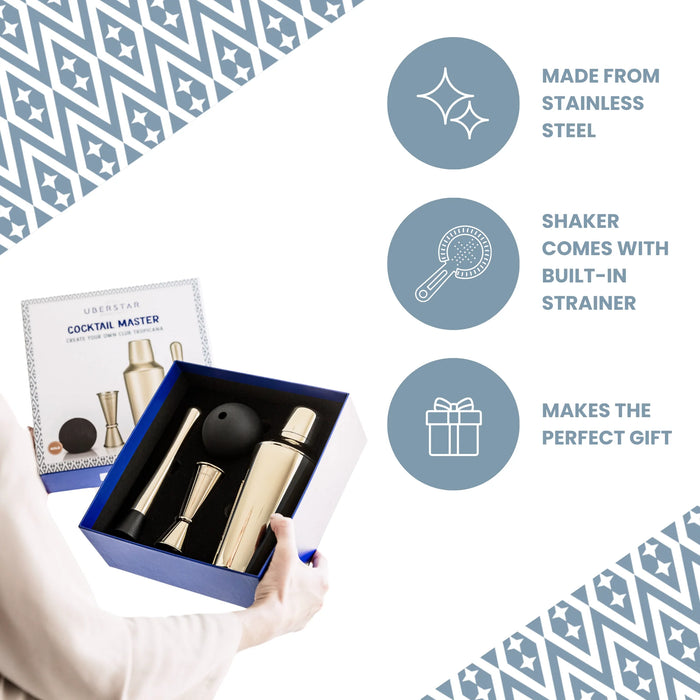 Cocktail Master Gift Set - Silver