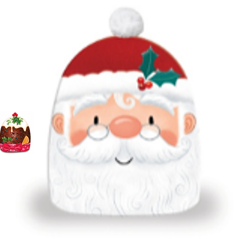 Silver Crane Co Bobble Santa Tin Filled with Choc Chip Cookies