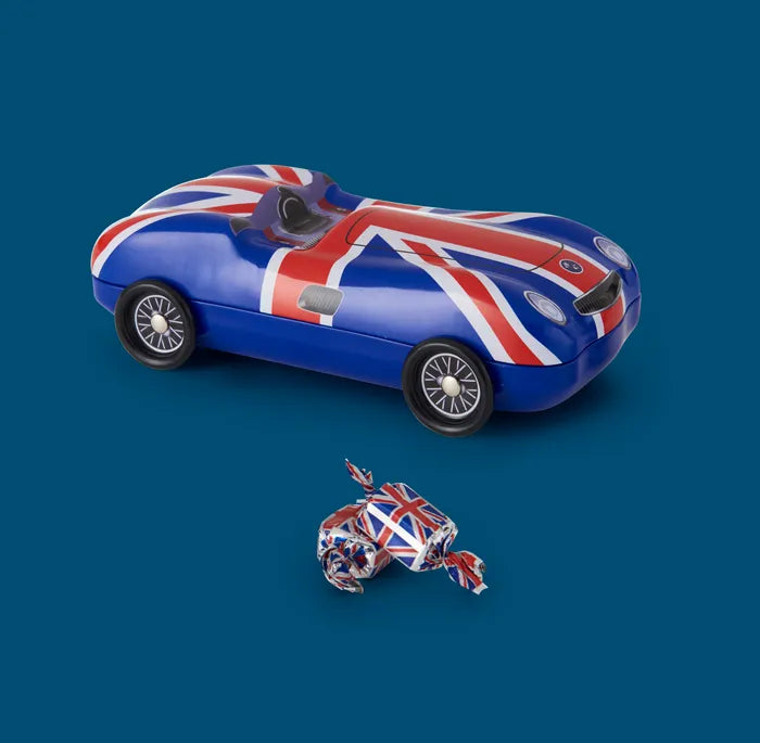 Silver Crane Co Union Jack Vanilla Fudge Car Tin