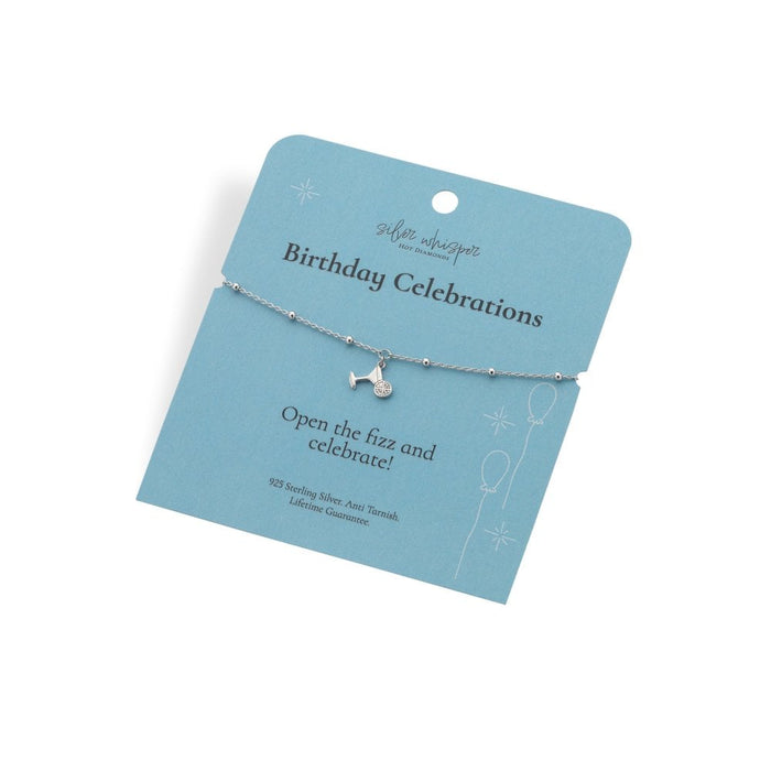 Hot Diamonds Silver Whisper Bracelet - Birthday Celebrations