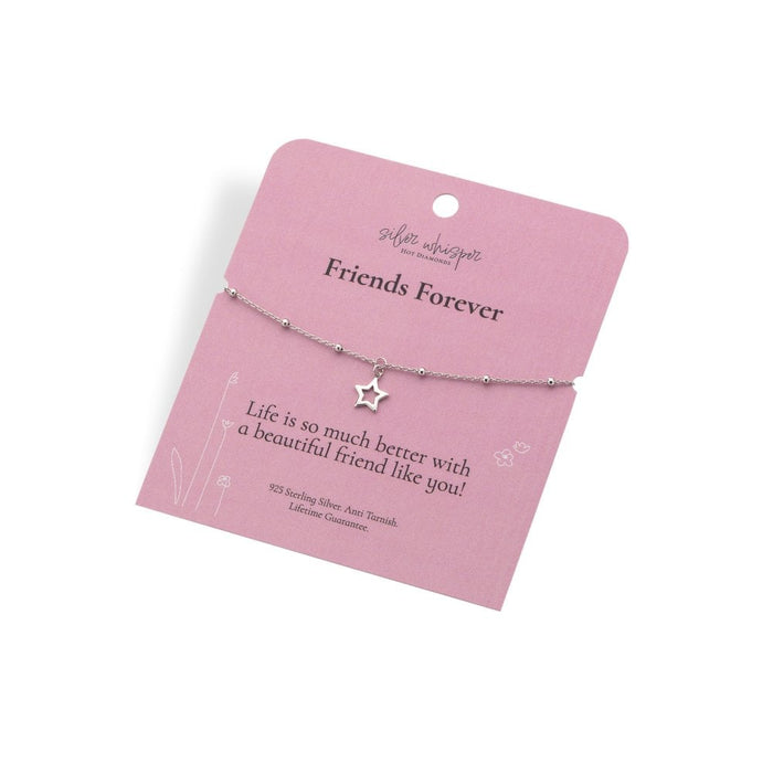 Hot Diamonds Silver Whisper Bracelet - Friends Forever