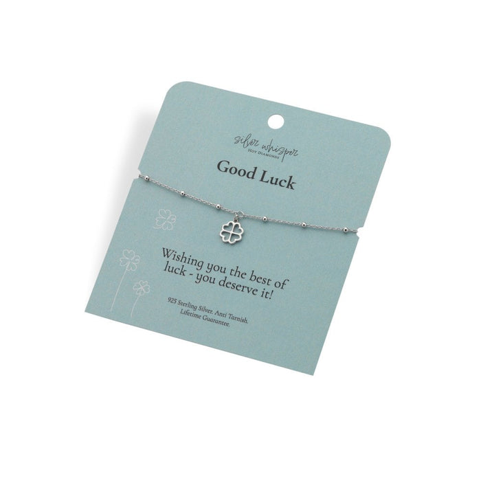 Hot Diamonds Silver Whisper Bracelet - Good Luck