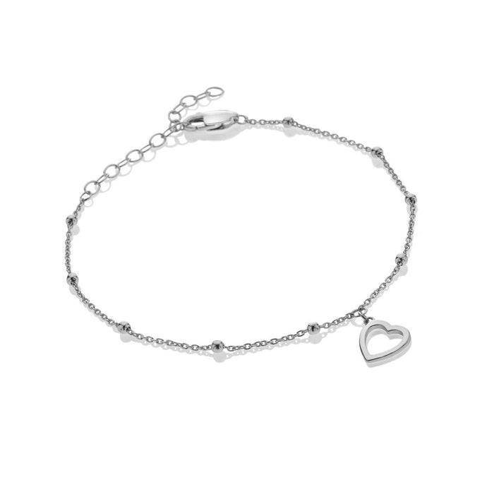 Hot Diamonds Silver Whisper Bracelet - I Love You