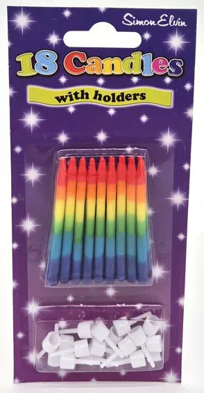 Simon Elvin Pack of 18 Candles And Holders