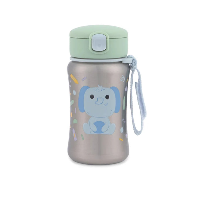 Skip Hop Besties Squad Stainless Steel Straw Bottle - Elephant