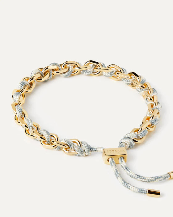 PDPAOLA Sky Rope and Chain Bracelet Gold