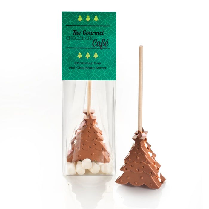 The Gourmet Chocolate Pizza Company Christmas Snowman Or Tree Hot Chocolate Stirring Stick