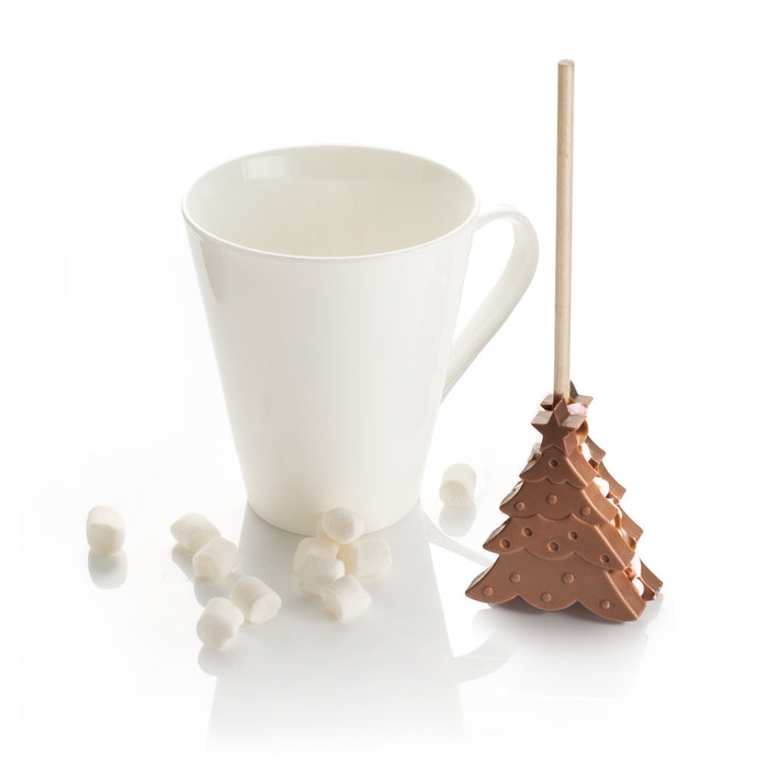 The Gourmet Chocolate Pizza Company Christmas Snowman Or Tree Hot Chocolate Stirring Stick