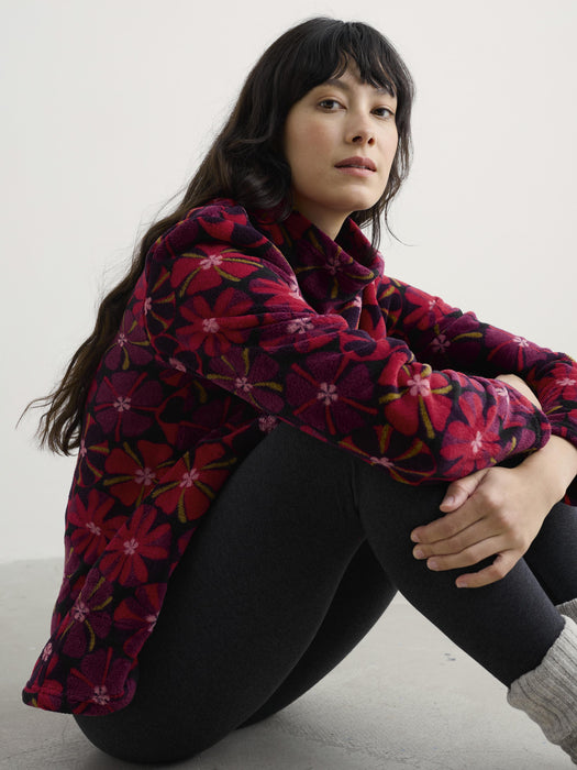 Seasalt Women's Snugsoft Top In Handicraft Flowers Grape