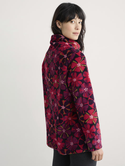 Seasalt Women's Snugsoft Top In Handicraft Flowers Grape