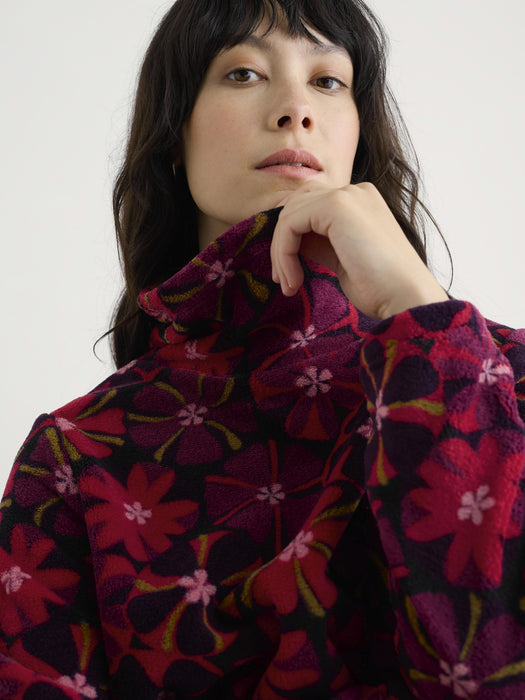 Seasalt Women's Snugsoft Top In Handicraft Flowers Grape