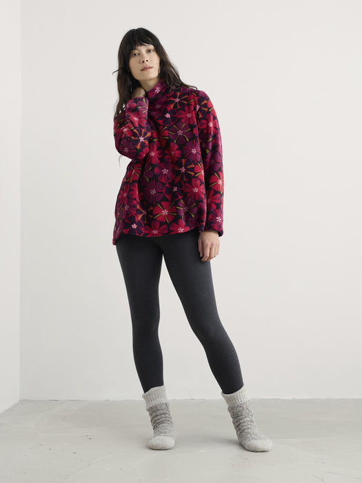 Seasalt Women's Snugsoft Top In Handicraft Flowers Grape