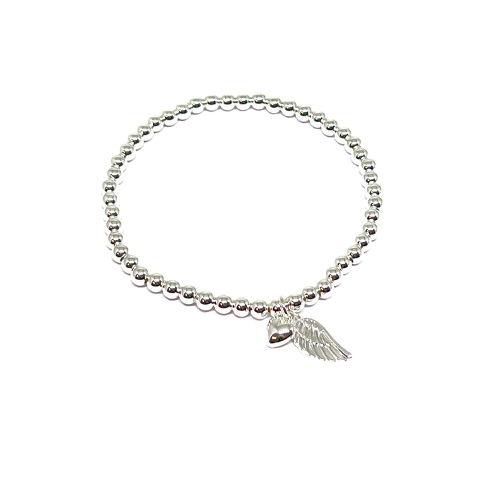 Clementine Sophia Angel Wing Bracelet - Silver