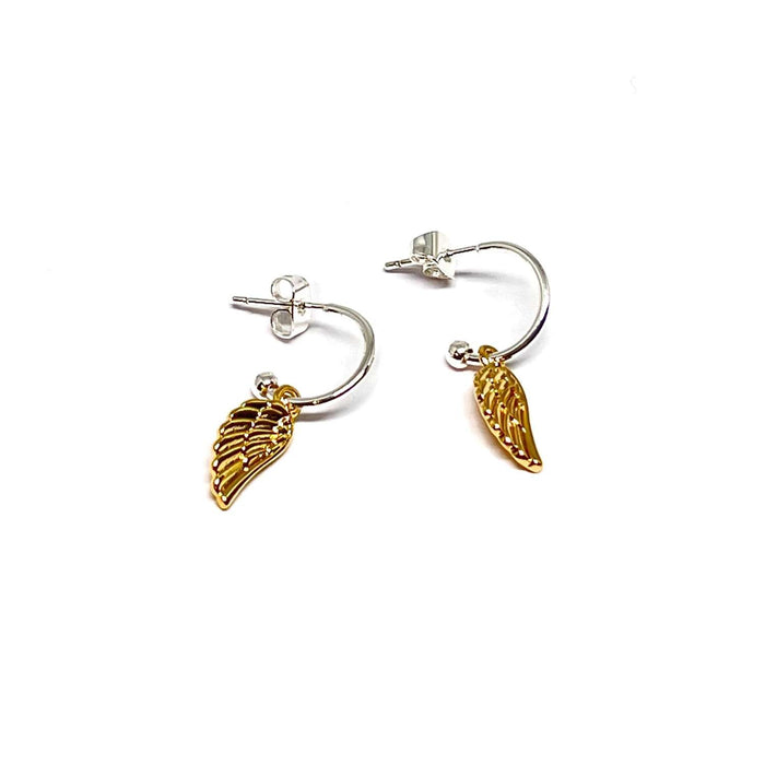 Clementine Sophia Angel Wing Earrings - Gold