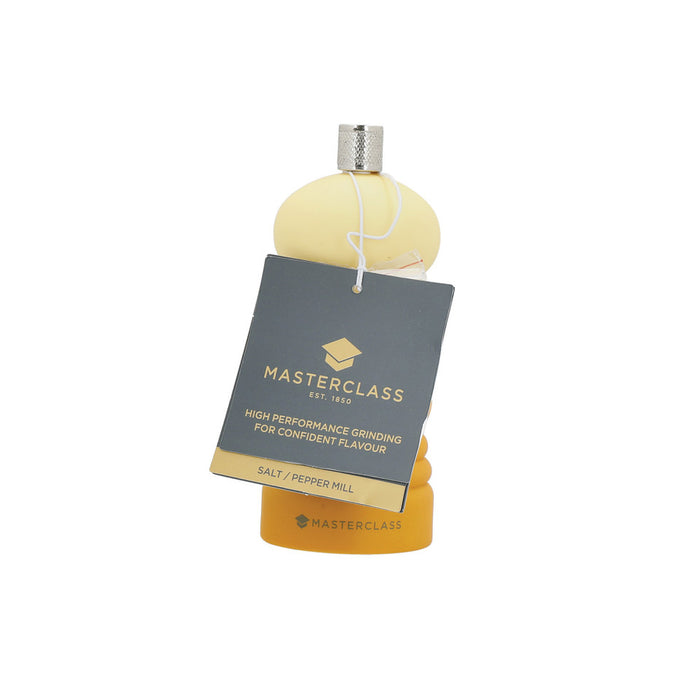 KitchenCraft Masterclass Mustard Ombre Salt or Pepper Mill 12cm