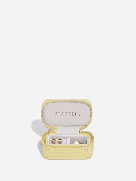 Stackers Yellow Petite Zipped Travel Jewellery Box