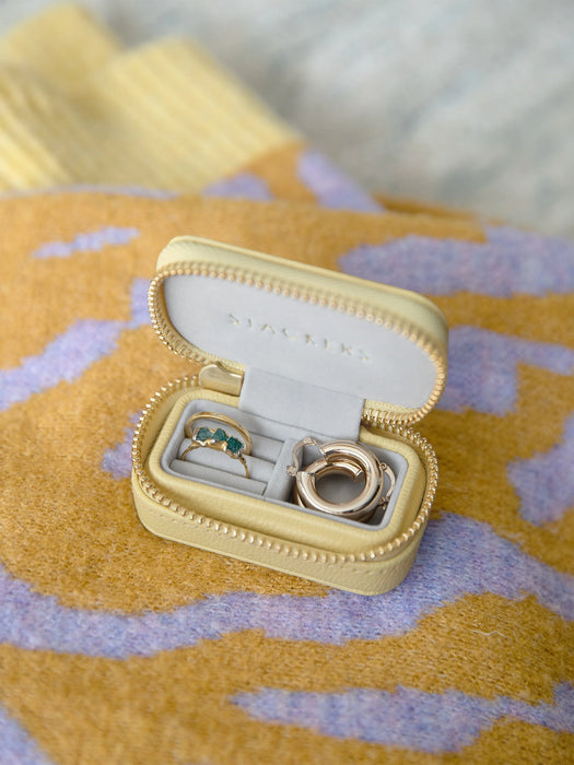 Stackers Yellow Petite Zipped Travel Jewellery Box