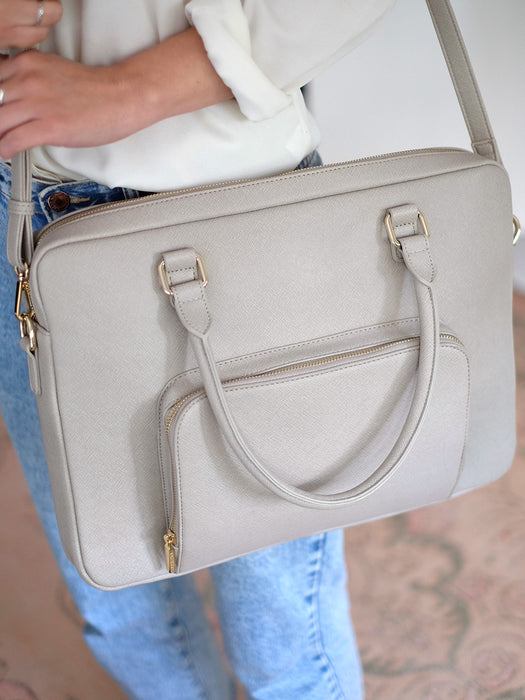 Stackers Taupe Laptop Bag