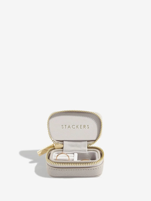 Stackers Taupe Zipped Travel Jewellery Box