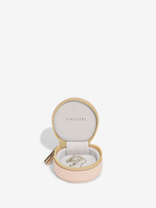 Stackers Oyster Travel Blush & Gold Jewellery Box