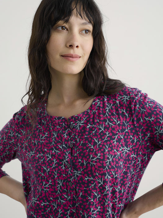 Seasalt Women's Star Chart Nightdress In Berry Branches Maritime