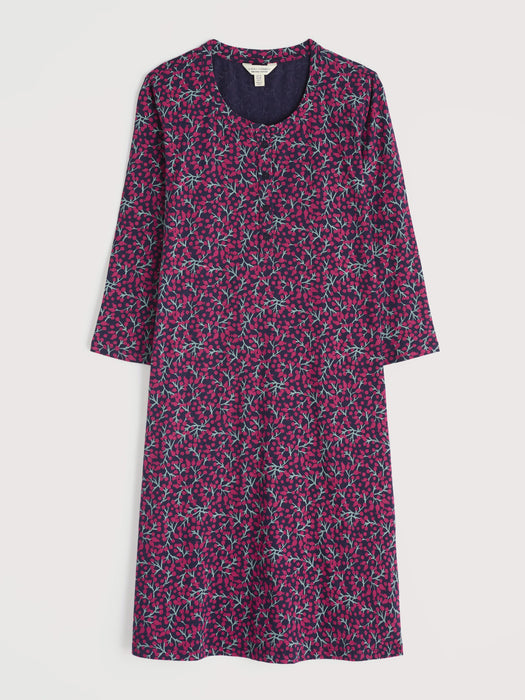 Seasalt Women's Star Chart Nightdress In Berry Branches Maritime