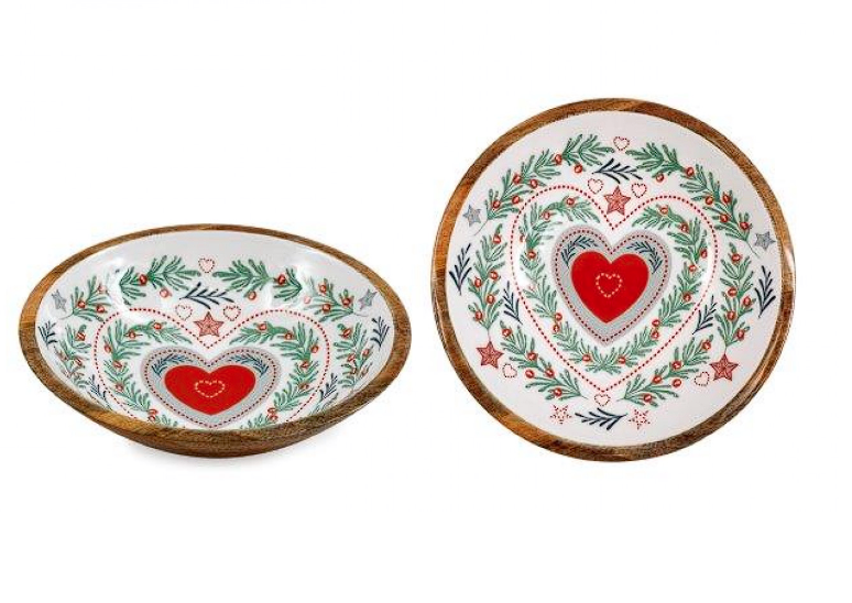 Sifcon Nordic Heart Enamel Bowl 30cm