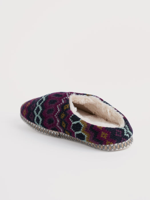 Seasalt Women's Starry Eyed Slipper Fair Isle Knit In Modernist Grape Multi