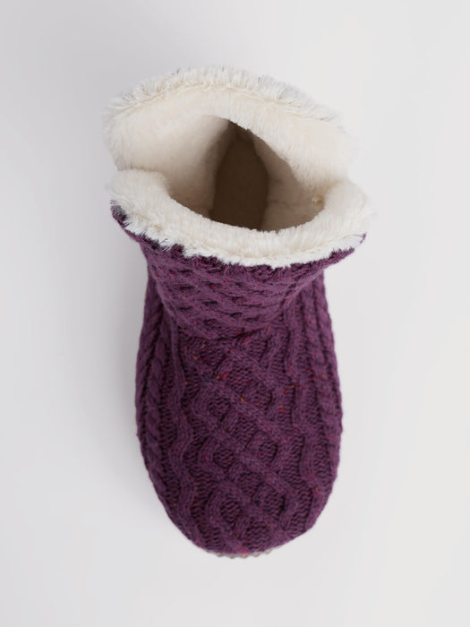 Seasalt Women's Starry Night Slipper Bootie In Grape